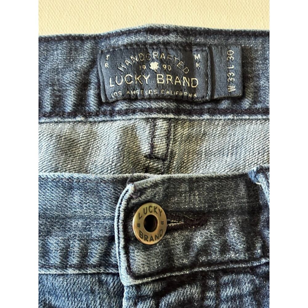 Lucky Brand Jeans Mens 33x30 121 Heritage Slim Medium Wash Blue Straight Leg